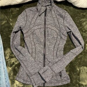 lululemon athletica Women's Heathered Gray Long Sleeve Top